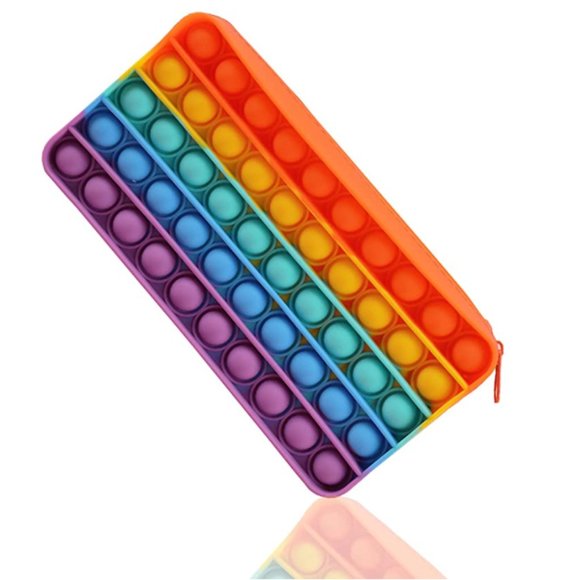 2 FOR $25 Pop It Fidget Tie Dye Pencil Cases - Picture 1 of 4